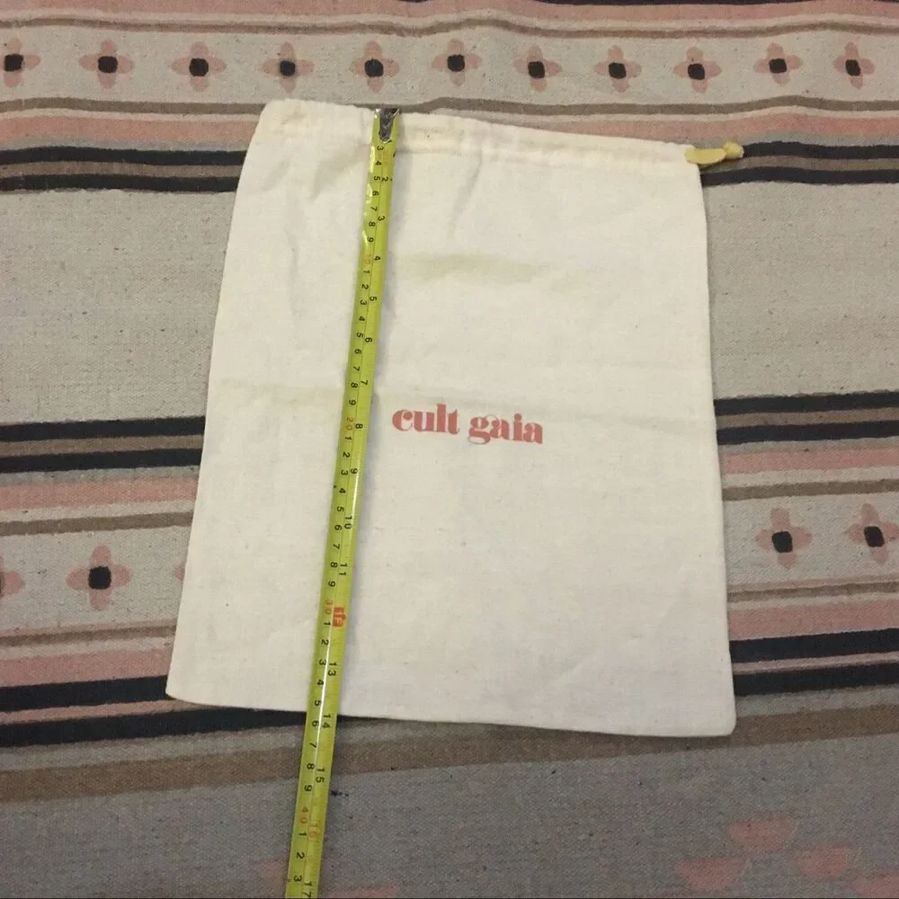 Cult Gaia cream drawstring Dustbag  11” x 14” Garment bag New - never used